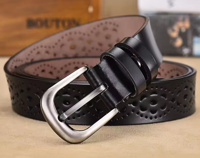 Victus Equestrian Leather Belt Black