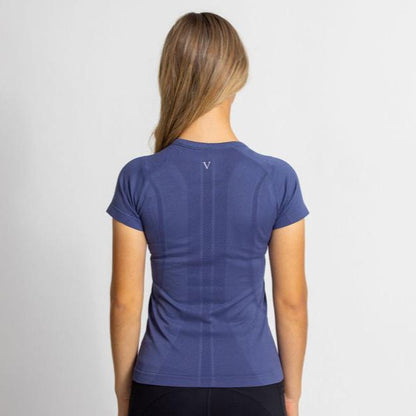 Victus Equestrian Seamless, Breathable Training Shirt in Blueberry