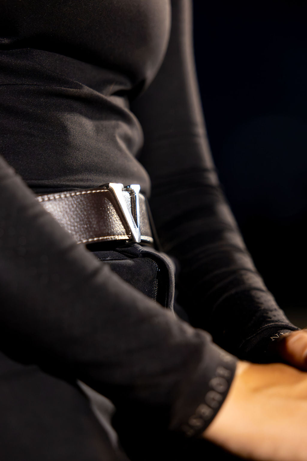 Victus Equestrian Brown Leather Belt with Silver Buckle
