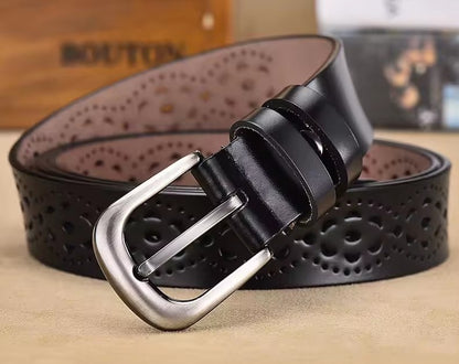 Victus Equestrian Leather Belt Black